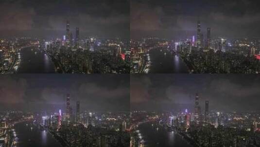 上海夜景空镜航拍高清在线视频素材下载