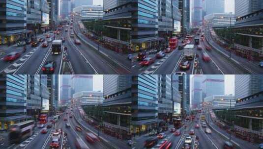 香港车流延时拍摄高清在线视频素材下载