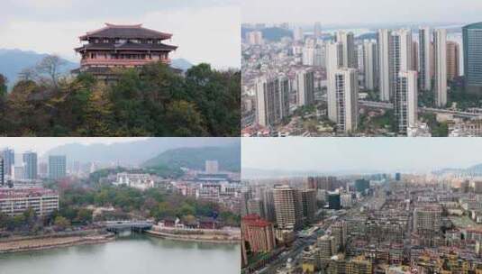 杭州市富阳区航拍高清在线视频素材下载