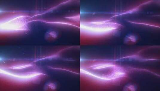 紫色能量发光魔波高科技数字虹彩液体等离子高清在线视频素材下载