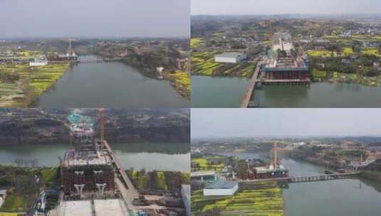 沱江柳林大桥-4k高清在线视频素材下载