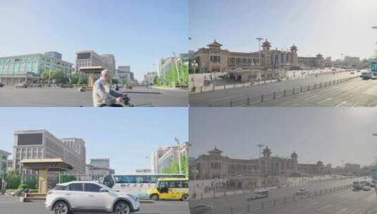 北京站广场交通高清在线视频素材下载