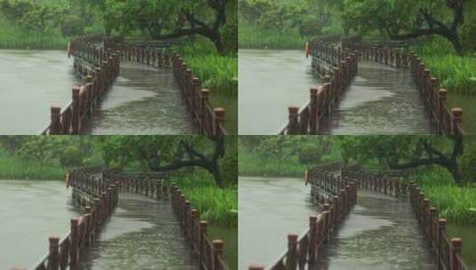 下雨天的中国杭州阿里巴巴园区高清在线视频素材下载