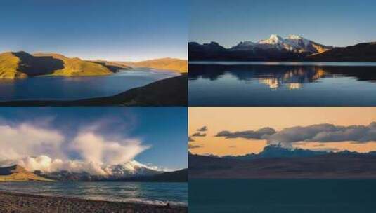 西藏新疆川西雪山日照金山延时视频素材高清在线视频素材下载