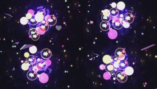 可爱活泼的泡泡星星灯高清在线视频素材下载