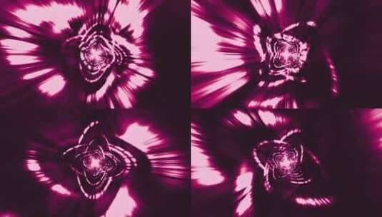 粉色发光隧道动画高清在线视频素材下载