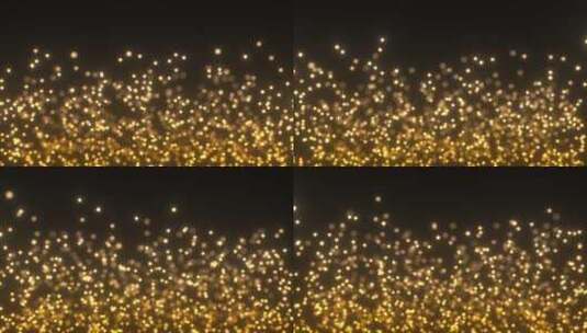 具有散焦效应的黄色上升粒子高清在线视频素材下载
