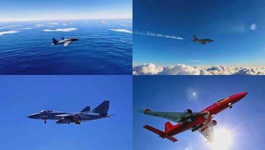 中国空军战斗机军事飞机ai素材原创歼高清在线视频素材下载