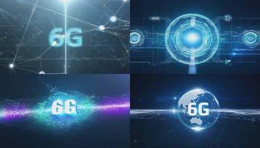 6G主题的科技感动态特效画面高清在线视频素材下载