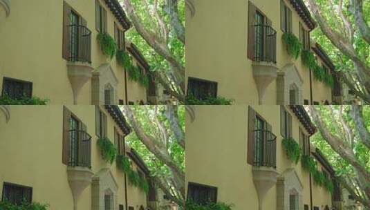 永福路 复兴西路 上海人文 喝咖啡的人高清在线视频素材下载