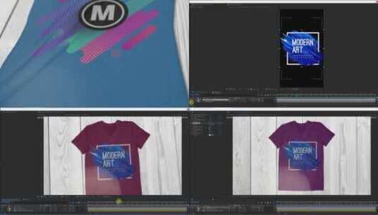 现实t恤模型样机包服装展示AE模板高清AE视频素材下载