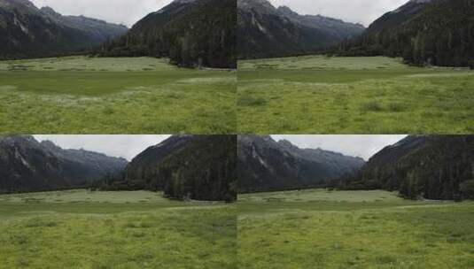4k超清川西高原航拍湖泊牧场山谷高清在线视频素材下载