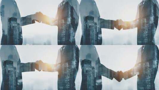 商务合作商务人士商务签约商务握手商务办公高清在线视频素材下载