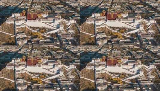 拉萨布达拉宫航拍全景高清在线视频素材下载