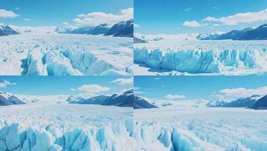 冰川雪山自然风光全景高清在线视频素材下载