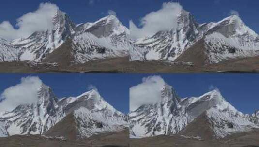 航拍西藏阿玛直米雪山高清在线视频素材下载