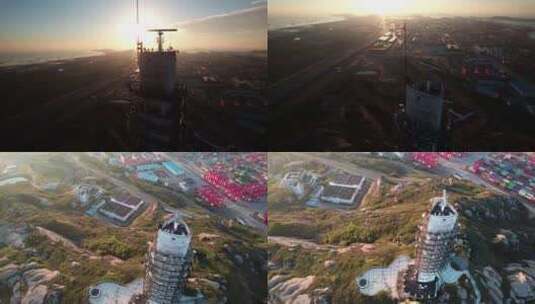4k上海小洋山国际航运中心航拍2高清在线视频素材下载