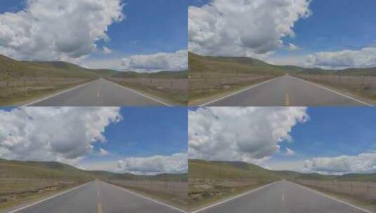 驾驶员视角自驾游318国道理塘毛垭大草原高清在线视频素材下载