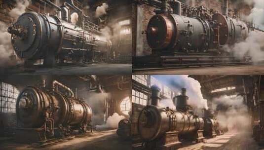 蒸汽机工业高清在线视频素材下载