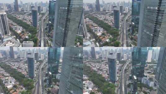 原创 印尼雅加达城市高楼航拍风光高清在线视频素材下载