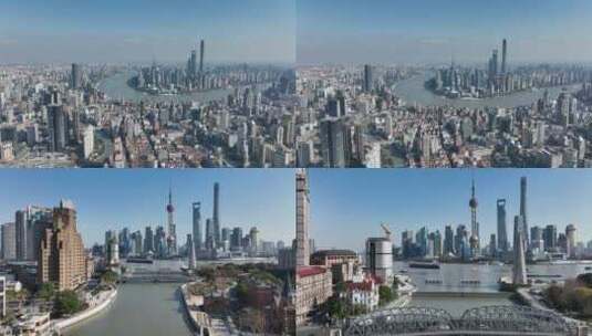 魔都上海大气航拍高清在线视频素材下载
