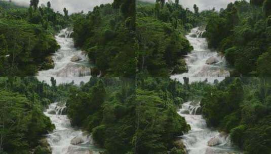 菲律宾最高瀑布的俯视图高清在线视频素材下载