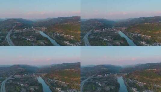 山川河流高速大景高清在线视频素材下载