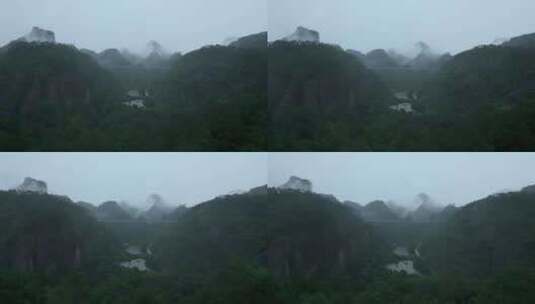 群山雨雾雨景高清在线视频素材下载