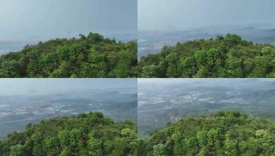 山顶旗帜航拍山峰红旗山顶国旗登顶成功旗子高清在线视频素材下载