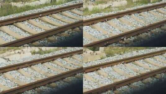 铁路沿线风景高清在线视频素材下载