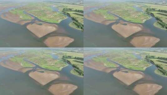 中国江河母亲河黄河生态湿地环境高清在线视频素材下载