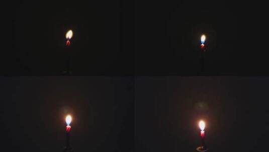 蜡烛在黑暗中燃烧高清在线视频素材下载