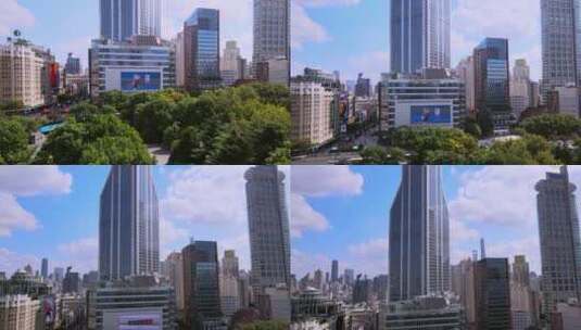 上海人民广场航拍风光高清在线视频素材下载