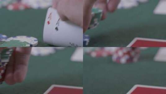 扑克玩家正在玩牌高清在线视频素材下载