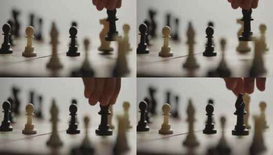 黑色棋子占据了白色棋子高清在线视频素材下载