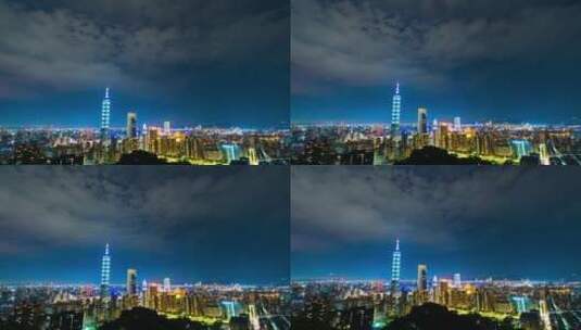 台湾台北城市夜景延时高清在线视频素材下载