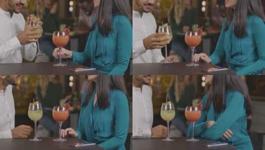 在酒吧喝酒的情侣高清在线视频素材下载