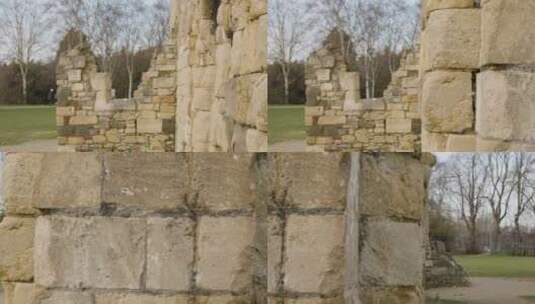 英国修道院废墟高清在线视频素材下载