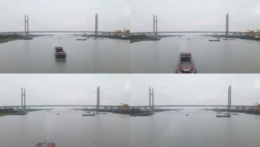 上海闵浦大桥黄浦江4K航拍原素材高清在线视频素材下载
