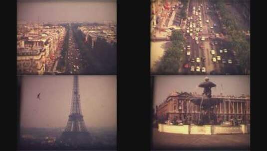 8mm镜头下的1970 年代法国巴黎高清在线视频素材下载