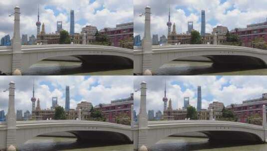 上海苏州河南京东路4k实拍素材高清在线视频素材下载