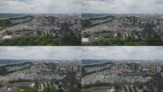 航拍广西南宁城市风景高清在线视频素材下载
