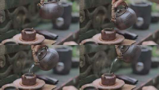 茶壶倒水高清在线视频素材下载
