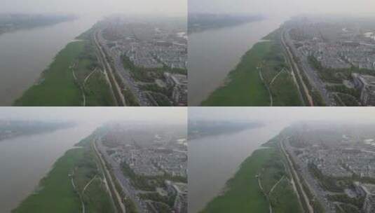 江西南昌城市风光绿化带航拍高清在线视频素材下载
