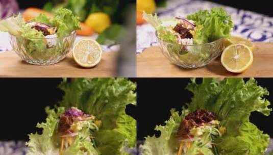 【镜头合集】打饭包材料健康菜包饭高清在线视频素材下载