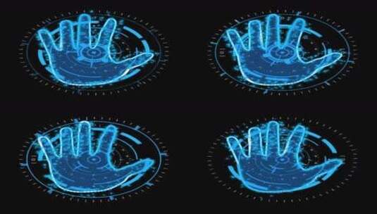 科技手掌元素背景高清在线视频素材下载