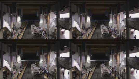 人们离开地铁_延时拍摄高清在线视频素材下载