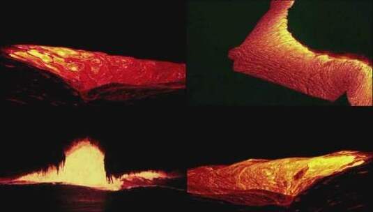 岩浆流动高清在线视频素材下载