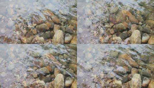 清澈见底的溪水高清在线视频素材下载