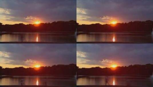 来自夕阳的耀斑高清在线视频素材下载